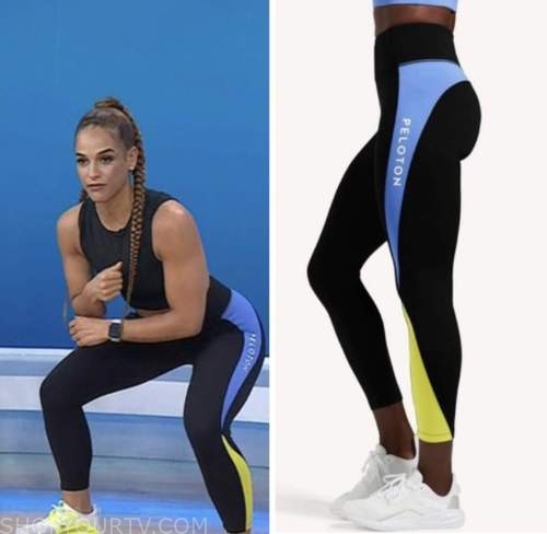 jess sims, the today show, blue and yellow leggings