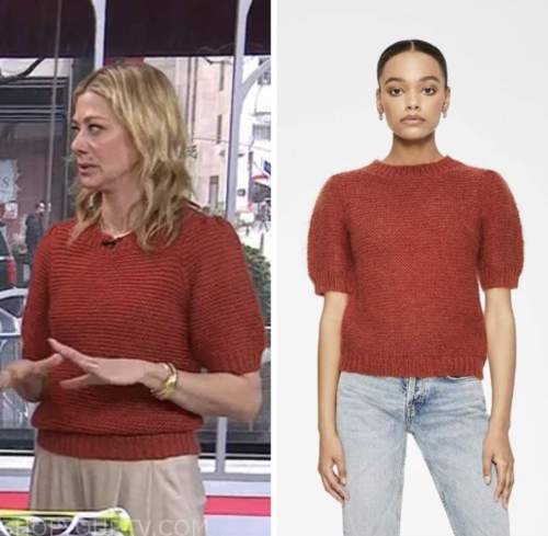 Dr. Jennifer Haythe, the today show, hoda and jenna, red short sleeve sweater,