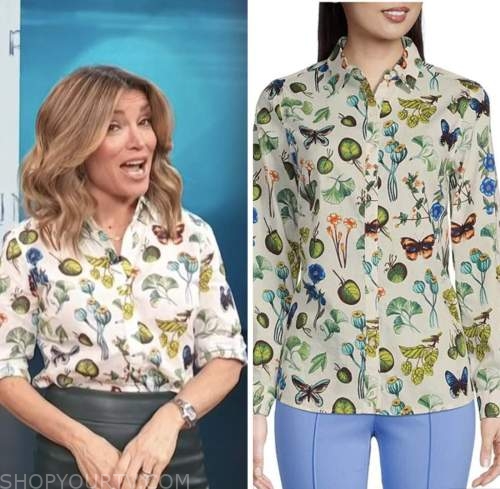 kit hoover, access hollywood, floral shirt blouse