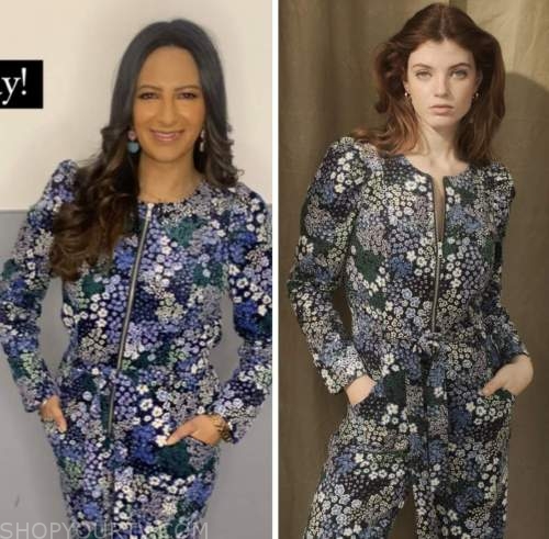 good morning britain, floral jumpsuit, ranvir singh