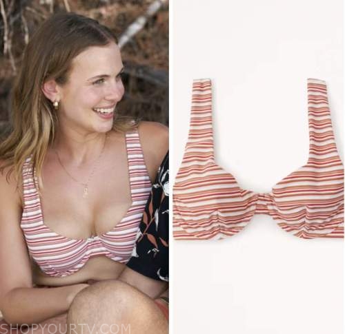 jess girod, the bachelor, red and white striped bikini top