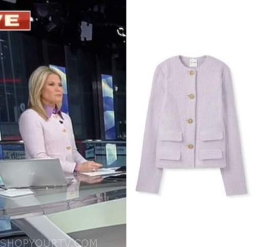 the story, martha maccallum, purple tweed jacket