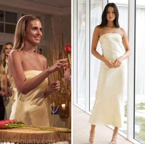 jess girod, yellow strapless dress, the bachelor