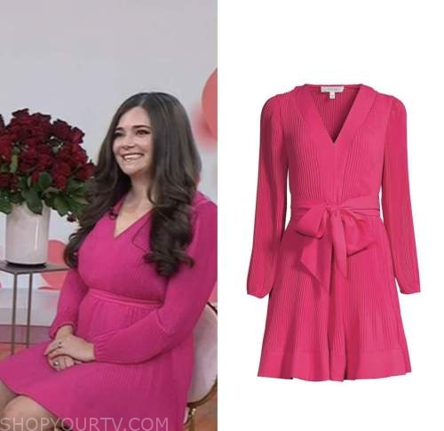 the today show, logan ury, pink pleated dress