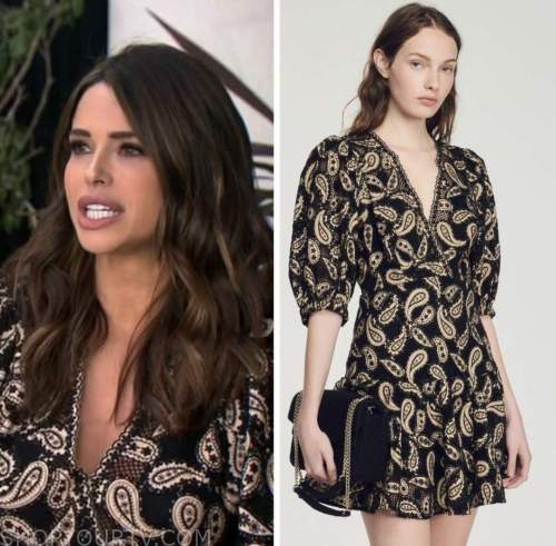 jenn lahmers, extra, black paisley lace dress