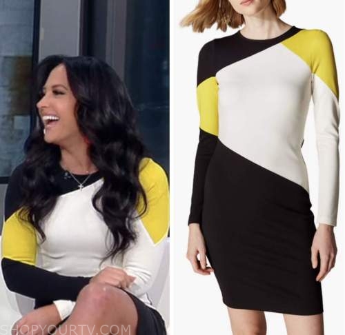 emily compagno, fox news, outnumbered, colorblock dress
