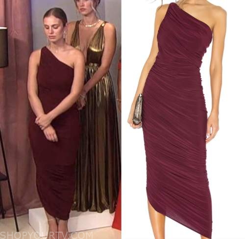 the bachelor, jessica girod, burgundy one shoulder dress