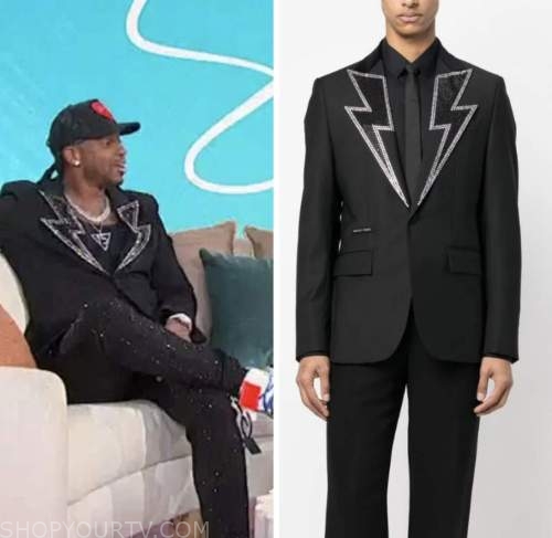 jimmie allen, sherri, black embellished blazer jacket