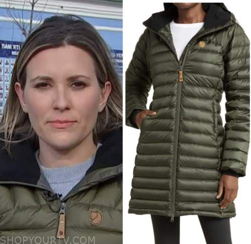 The Today Show: February 2023 Erin McLaughlin's Green Quilted Parka ...