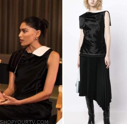 Pritika Swarup, the today show, black and white satin asymmetric top