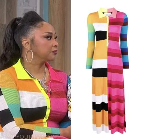 da brat, sherri, multicolor striped polo dress