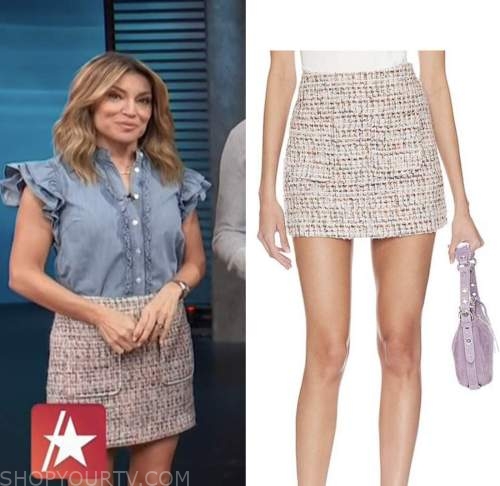 access daily, kit hoover, tweed mini skirt