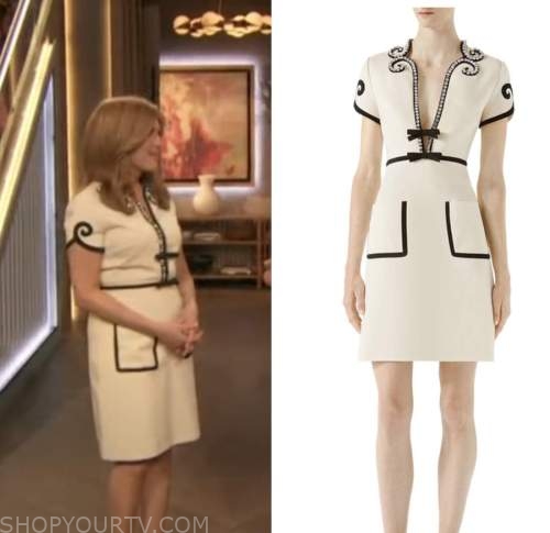 drew barrymore show, mary calvi, ivory crystal trim dress