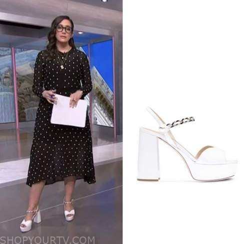 NBC News Daily: February 2023 Savannah Sellers's White Platform Sandals ...