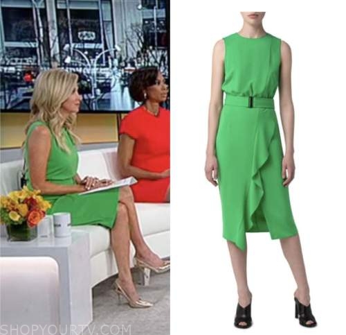 kayleigh mcenany, green cascading dress, outnumbered, fox news fashion