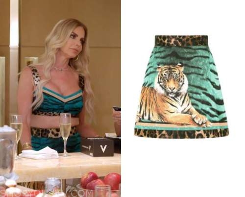 Louis Vuitton Sky Mixed Monogram Masculine Shirt worn by Alexia Echevarria  as seen in The Real Housewives of Miami (S05E12)