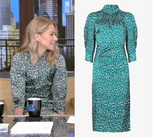 Live with Kelly and Ryan: February 2023 Kelly Ripa's Green Dot Dress ...