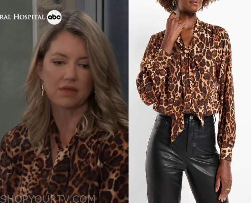 General Hospital: February 2023 Nina's Leopard Print Blouse | Fashion ...