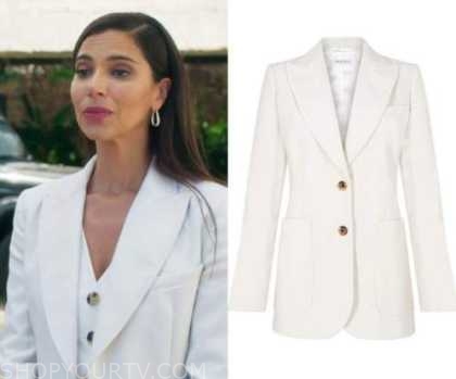 Fantasy Island: Season 2 Episode 5 Elena's White Blazer | Shop Your TV