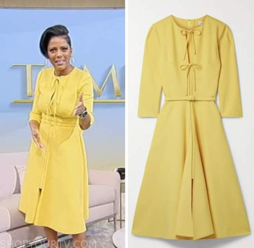 tamron hall, tamron hall show, yellow bow dress