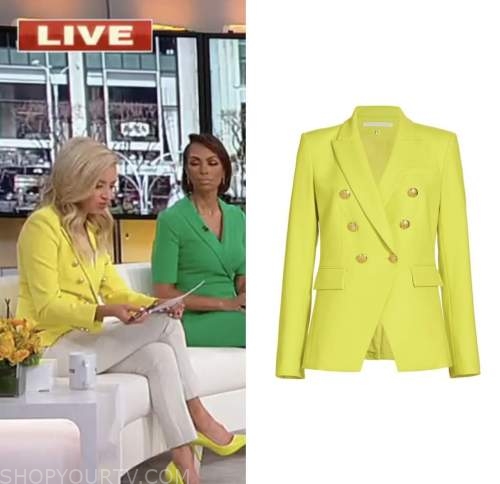 kayleigh mcenany, outnumbered, yellow double breasted blazer, fox news fashion