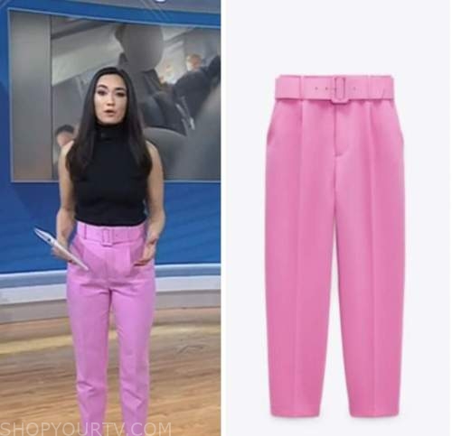 emilie ikeda, the today show, pink belted pants