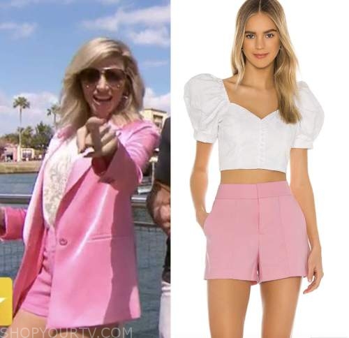 access daily, debbie gibson, pink shorts