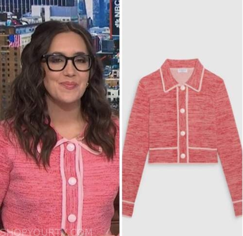 NBC News Daily: March 2023 Savannah Sellers's Pink Contrast Trim ...