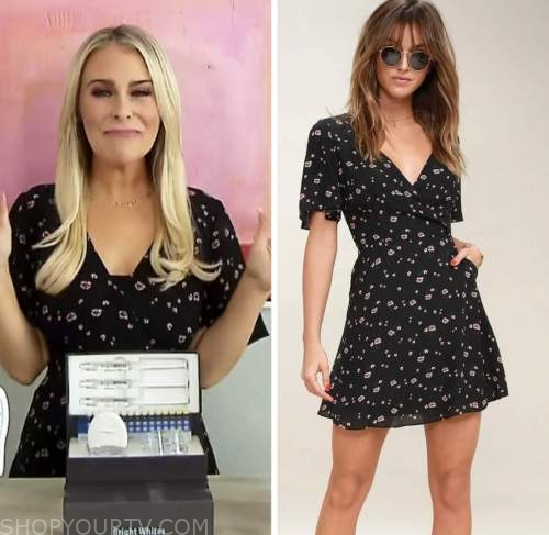 sadie murray, extra, black floral dress