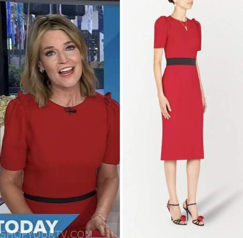 the today show, savannah guthrie, red dress