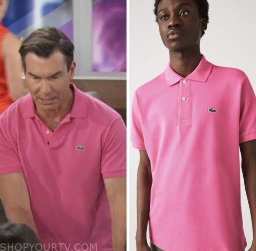 jerry o'connell, the talk, pink polo shirt