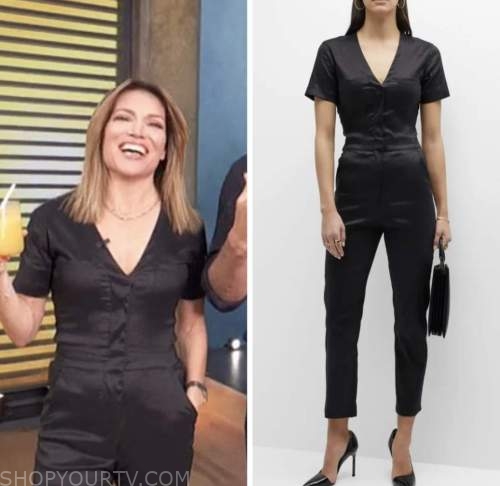 kit hoover, access daily, black satin jumpsuit