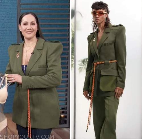 Jené Luciani-Sena, access daily, green khaki blazer