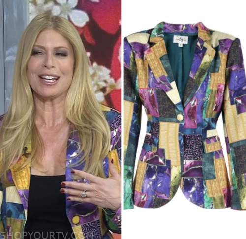 the today show, jill martin, purple patchwork blazer