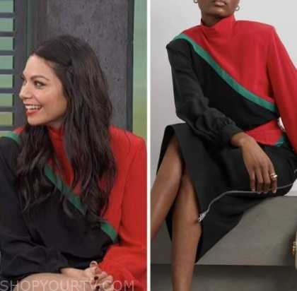 GINGER GONZAGA, colorblock blouse, access daily