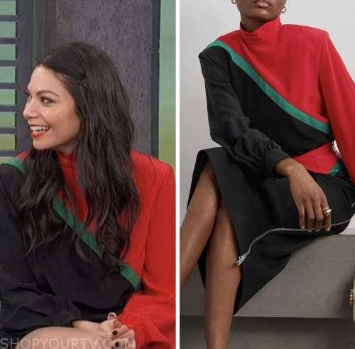 GINGER GONZAGA, colorblock blouse, access daily
