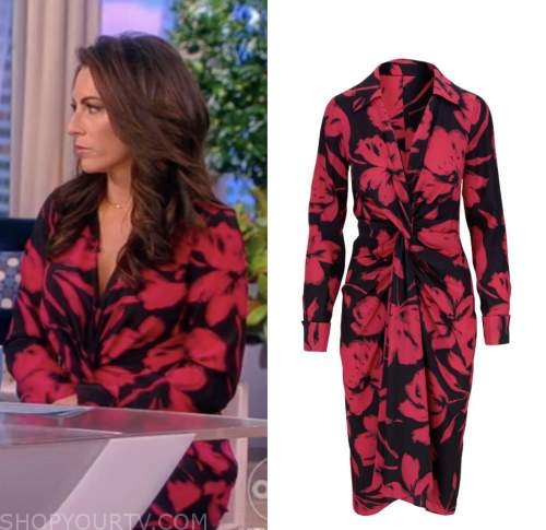 The View: March 2023 Alyssa Farah Griffin's Black and Pink Floral Dress ...