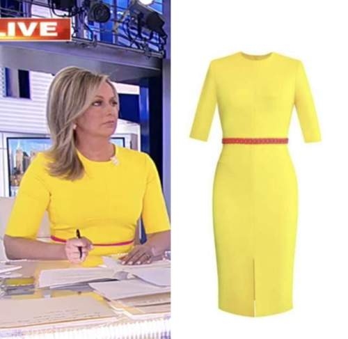 america reports, fox news fashion, sandra smith, yellow dress