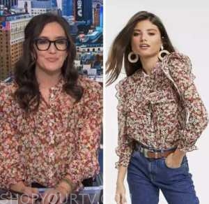 savannah sellers, nbc news daily, floral ruffle blouse