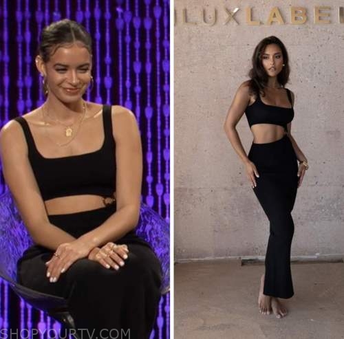 olivia lewis, black cutout dress, the bachelor, women tell all