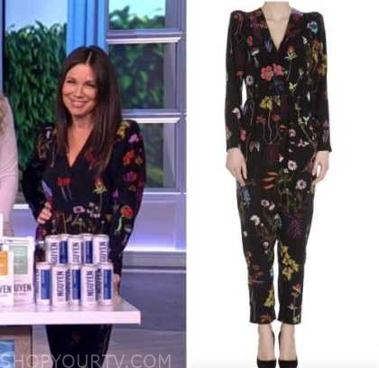 gretta monahan, the view, black floral jumpsuit