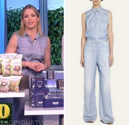 the view, sara haines, denim jumpsuit