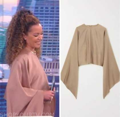 the view, sunny hostin, beige silk top