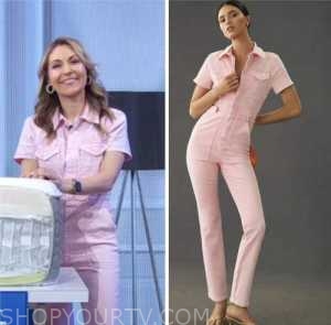 lori bergamotto, good morning america, pink utility jumpsuit
