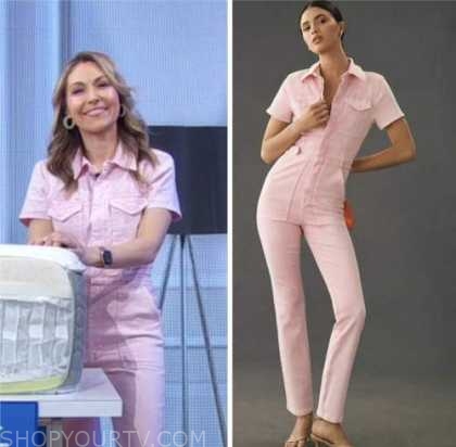 lori bergamotto, good morning america, pink utility jumpsuit