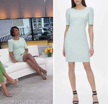 outnumbered, fox news fashion, harris faulkner, mint green sheath dress