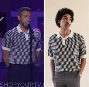 zachary levi, the kelly clarkson show, knit polo shirt