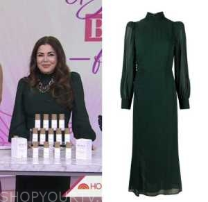 bobbie thomas, green midi dress, the today show, hoda and jenna