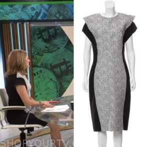 Jill Schlesinger, cbs mornings, speckled panel dress