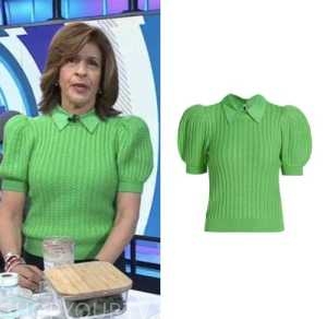 hoda kotb, the today show, green sweater top